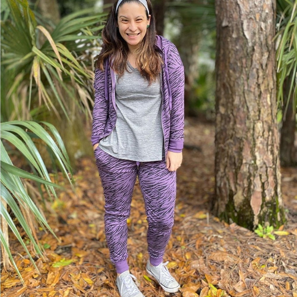 ☀️ 3 for $25! Purple Zebra Sweatsuit